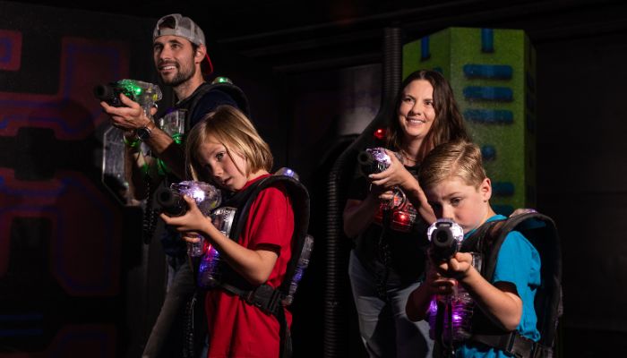 Arcade fun inside our kids birthday party packages