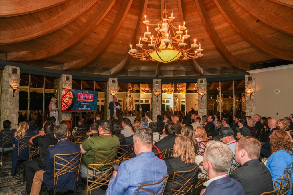 Audience at Pizza Expo 2026 Top 100 Movers and Shakers awards presentation in Las Vegas
